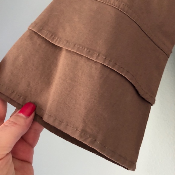 G.I.L.I 3/4 sleeve tie jacket medium tan - Picture 3 of 11